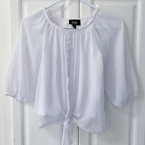 White tie blouse